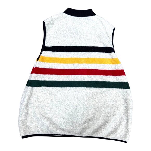 Pendleton Glacier Striped Wool Blend Fleece Vest Sherpa XL Outdoor Layering READ - Picture 4 of 7